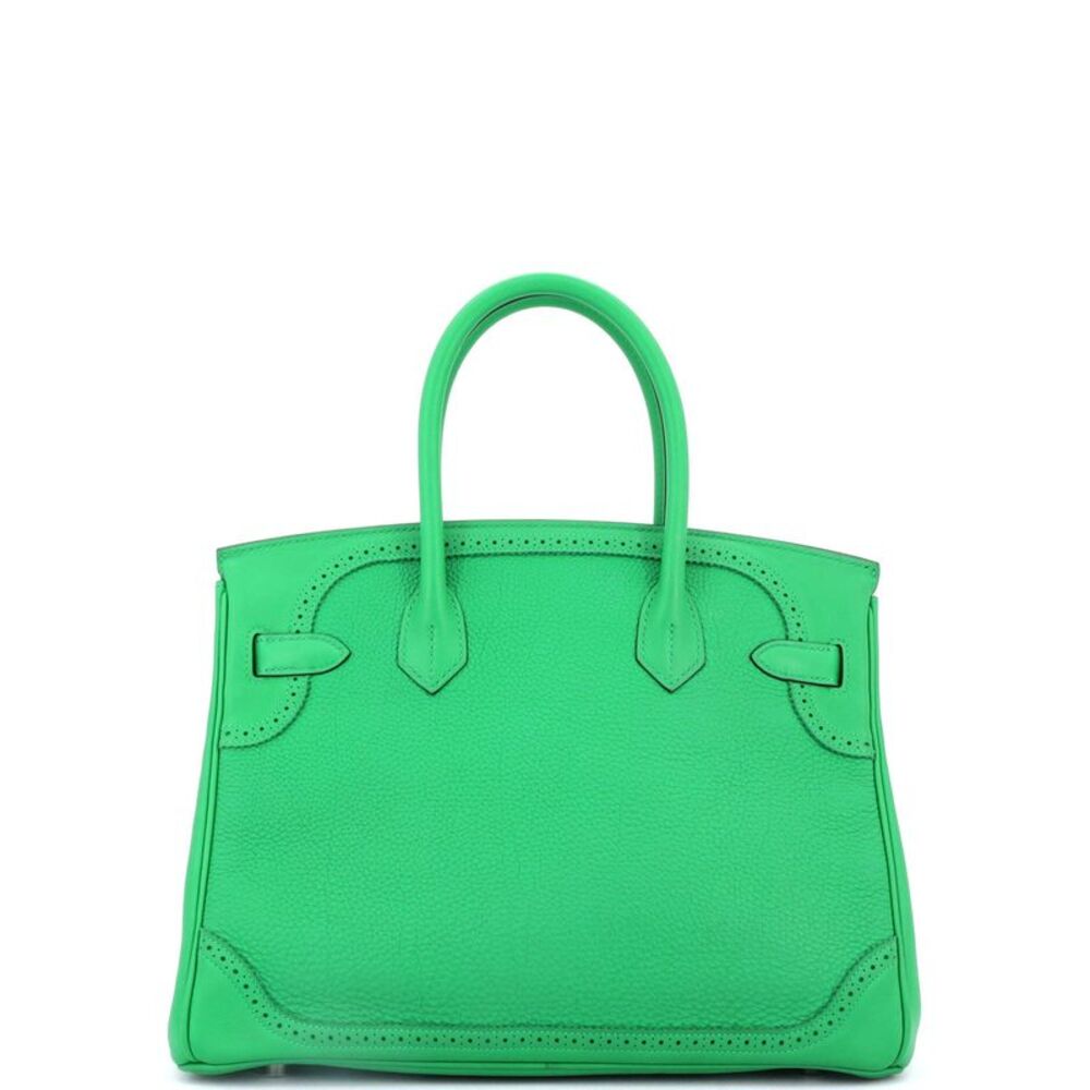Hermes Birkin Ghillies Bag Bamboo Togo and Swift with Palladium Hardware 30 - Picture 3 of 8